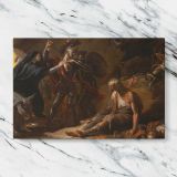 The Cave of Despair canvas artwork displayed on a marble background