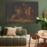 Tiger Hunting in the East Indies canvas wall art in room setting 4