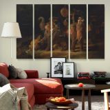 Tiger Hunting in the East Indies canvas wall art in room setting 5