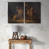 Tiger Hunting in the East Indies canvas wall art in room setting 6