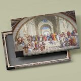 The School of Athens canvas front and rear frame view