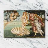 The Birth of Venus canvas artwork displayed on a marble background