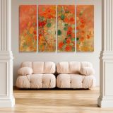 Nasturtiums canvas wall art in room setting 5