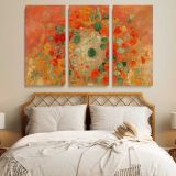Nasturtiums canvas wall art in room setting 7