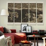 Horsemen in Combat canvas wall art in room setting 5