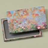 Pastel Floral Garden Inspired by Odilon Redon canvas front and rear frame view