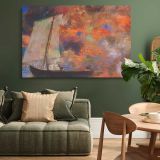 Flower Clouds canvas wall art in room setting 4