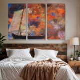Flower Clouds canvas wall art in room setting 7