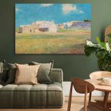 Breton Village canvas wall art in room setting 4