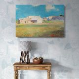 Breton Village canvas wall art in room setting 6