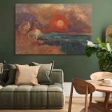 Saint George and the Dragon canvas wall art in room setting 4