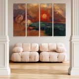 Saint George and the Dragon canvas wall art in room setting 5