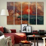 Saint George and the Dragon canvas wall art in room setting 6