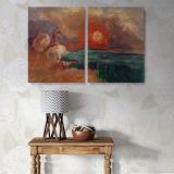 Saint George and the Dragon canvas wall art in room setting 7