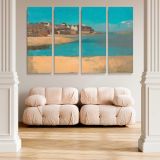Village canvas wall art in room setting 4