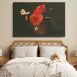 Poppies and Daisies canvas wall art in room setting 7