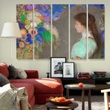 Violette Heymann Portrait canvas wall art in room setting 6