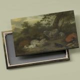 The Sleeping Shepherd canvas front and rear frame view