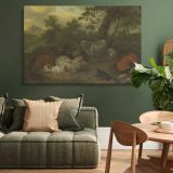 The Sleeping Shepherd canvas wall art in room setting 4