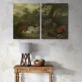 The Sleeping Shepherd canvas wall art in room setting 6