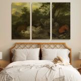 The Sleeping Shepherd canvas wall art in room setting 7
