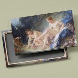 Diana Leaving Her Bath canvas front and rear frame view