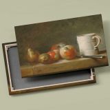 Still Life with a White Mug canvas front and rear frame view