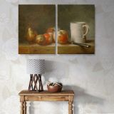 Still Life with a White Mug canvas wall art in room setting 6