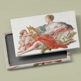 Allegory of Music canvas front and rear frame view