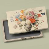 Butterflies and a Colourful Flower Bouquet canvas front and rear frame view
