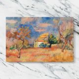 Dovecote at Bellevue canvas artwork displayed on a marble background