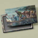 The Miraculous Draft of Fishes canvas front and rear frame view