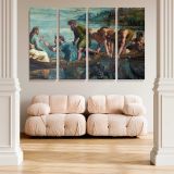 The Miraculous Draft of Fishes canvas wall art in room setting 4