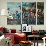 The Miraculous Draft of Fishes canvas wall art in room setting 5