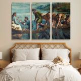 The Miraculous Draft of Fishes canvas wall art in room setting 7