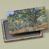 The Bodmer Oak Fontainebleau Forest canvas front and rear frame view