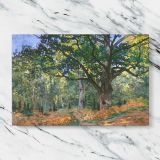 The Bodmer Oak Fontainebleau Forest canvas artwork displayed on a marble background