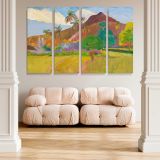 Tahitian Landscape canvas wall art in room setting 5