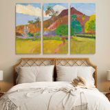 Tahitian Landscape canvas wall art in room setting 7