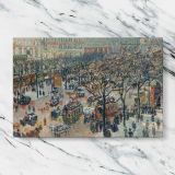 Boulevard of the Italians in Morning Sunlight canvas artwork displayed on a marble background