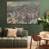 Boulevard of the Italians in Morning Sunlight canvas wall art in room setting 4