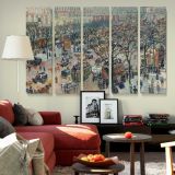 Boulevard of the Italians in Morning Sunlight canvas wall art in room setting 6