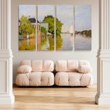 Houses on the Achterzaan canvas wall art in room setting 5