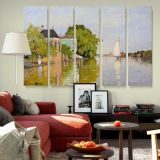 Houses on the Achterzaan canvas wall art in room setting 6