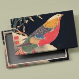 Golden Pheasant in the Snow canvas front and rear frame view