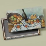 The Basket of Apples canvas front and rear frame view