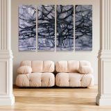 Gray Tree canvas wall art in room setting 4