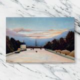 The Eiffel Tower canvas artwork displayed on a marble background