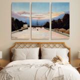 The Eiffel Tower canvas wall art in room setting 7