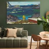 The Harbor canvas wall art in room setting 4